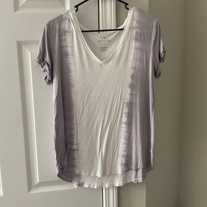 AE Soft and Sexy Purple and White Shirt